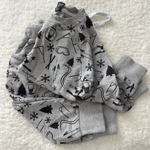 Little Bipsy Ski Patterned Sweatpants and Sweatshirt
